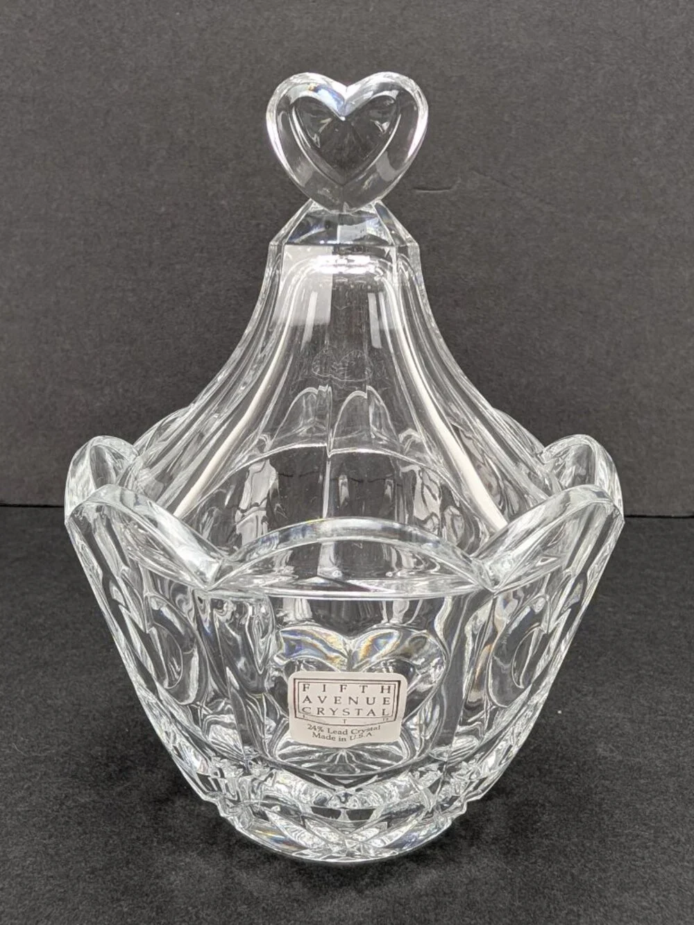 Vintage Fifth Avenue Lead Crystal Cherish 6-1/4